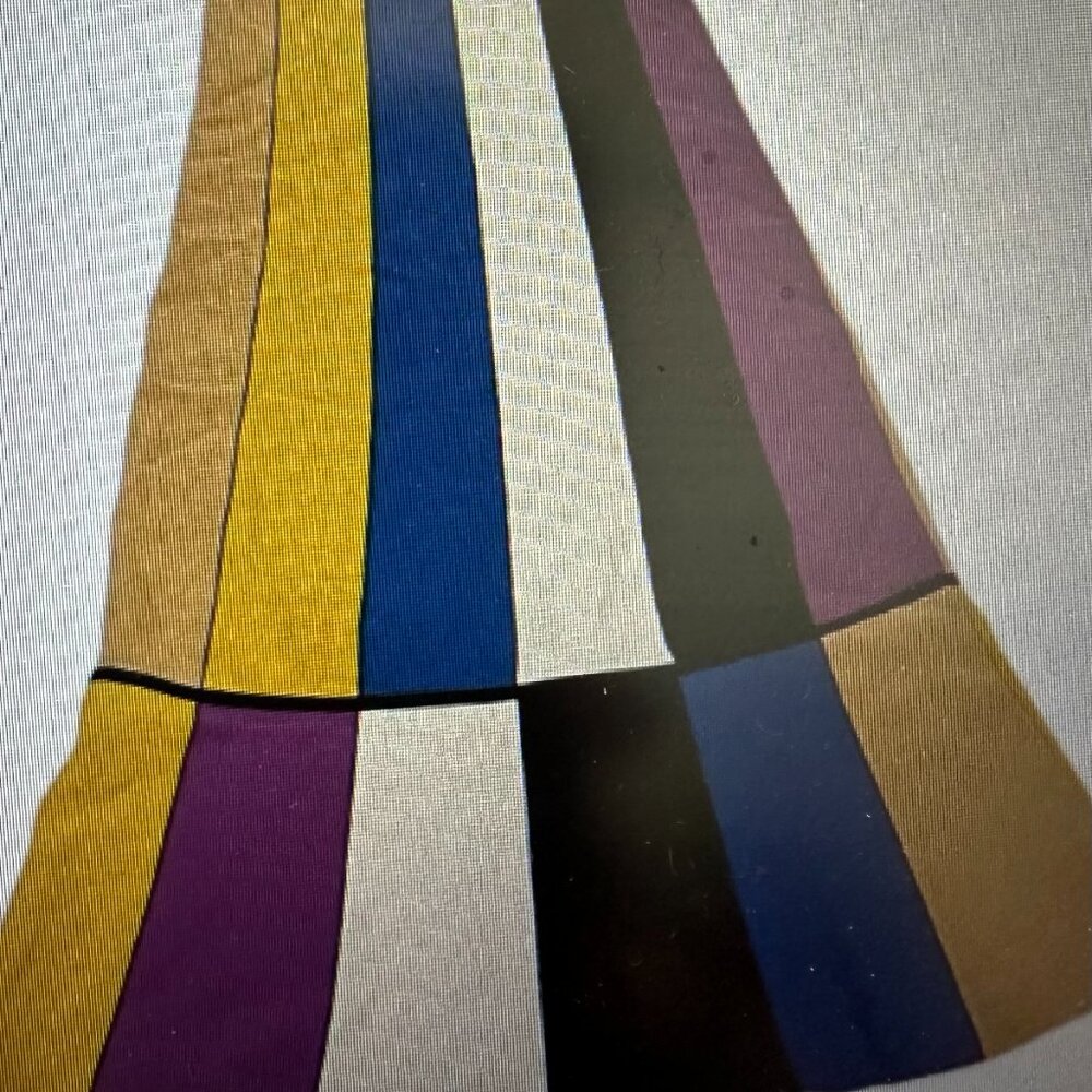 The RACHEL Rachel Roy Multi-Color Block MIDI Skirt Size XL